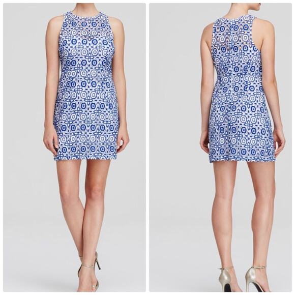 B.B. Dakota Women's Textured Blue Lace Sleeveless Dress‎ Size 2 NEW